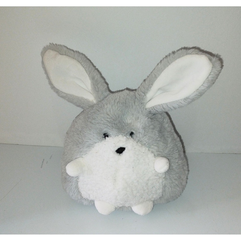 5" 2002 KIDS PREFERRED Grey Gray White BEANBAG Plush BUNNY Rabbit 1